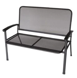DEGAMO Bank RIVO 2-sitzer, Streckmetall Eisengrau