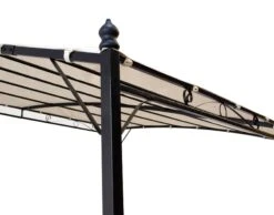 DEGAMO Anbaupavillon MANTOVA 3x2,5 Meter, Stahl Dunkel, Plane PVC-beschichtet écru -Outsunny Geschäft 8600319700 48618001 prod 003