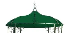 DEGAMO Ersatzdach Für Pavillon BURMA, Polyester PVC-beschichtet Dunkelgrün