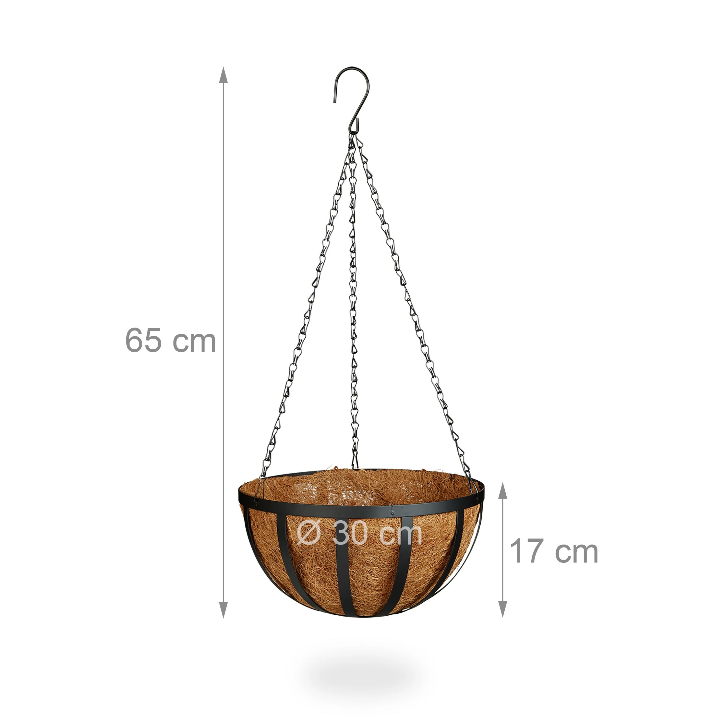 Relaxdays Blumenampel 3er-Set 30 Cm 6 Relaxdays Blumenampel 3er-Set 30 Cm – Bild 4