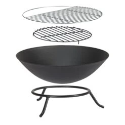 Relaxdays Feuerschale Mit Grillrost -Outsunny Geschäft 8600323900 100369220 prod 006