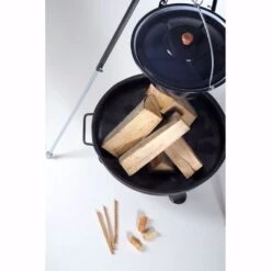 Acerto® Gulaschkessel 14L + Dreibein-Gestell (180cm) + Feuerschale (55cm) + Kaminholz Buche -Outsunny Geschäft 8600335800 36713 prod 003