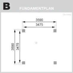 CHILLROI Quadratischer Holzpavillon 359 X 359 Cm | Gartenpavillon | Terrassenüberdachung | Kesseldruckimprägniert -Outsunny Geschäft 8600335800 53435 prod 006