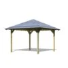 CHILLROI Quadratischer Holzpavillon 289 X 289 Cm| Gartenpavillon | Terrassenüberdachung | Kesseldruckimprägniert -Outsunny Geschäft 8600335800 53436 prod 001