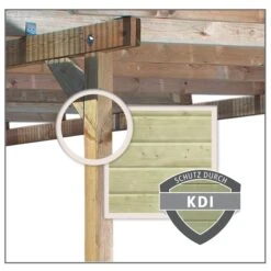 CHILLROI Quadratischer Holzpavillon 289 X 289 Cm| Gartenpavillon | Terrassenüberdachung | Kesseldruckimprägniert -Outsunny Geschäft 8600335800 53436 prod 004