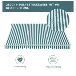 Outsunny Alu Gelenkarm-Markise 3,5 X 2,5m (BxL) | Aluminium-Gelenkarm-Markise Markise Sonnenschutz -Outsunny Geschäft 8600336600 100110 006GW prod 006