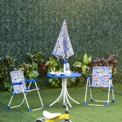 Outsunny Kinder Gartenset Mit Sonnenschirm | Sitzgarnitur Für Kinder Gartengarnitur Kindermöbel -Outsunny Geschäft 8600336600 312 025BU prod 004