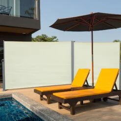 Outsunny Doppel-Seitenmarkise 6 X 1,6 M 600 X 160 Cm (LxH) | Sichtschutz Sonnenschutz Seitenrollo Windschutz -Outsunny Geschäft 8600336600 840 197CW prod 003