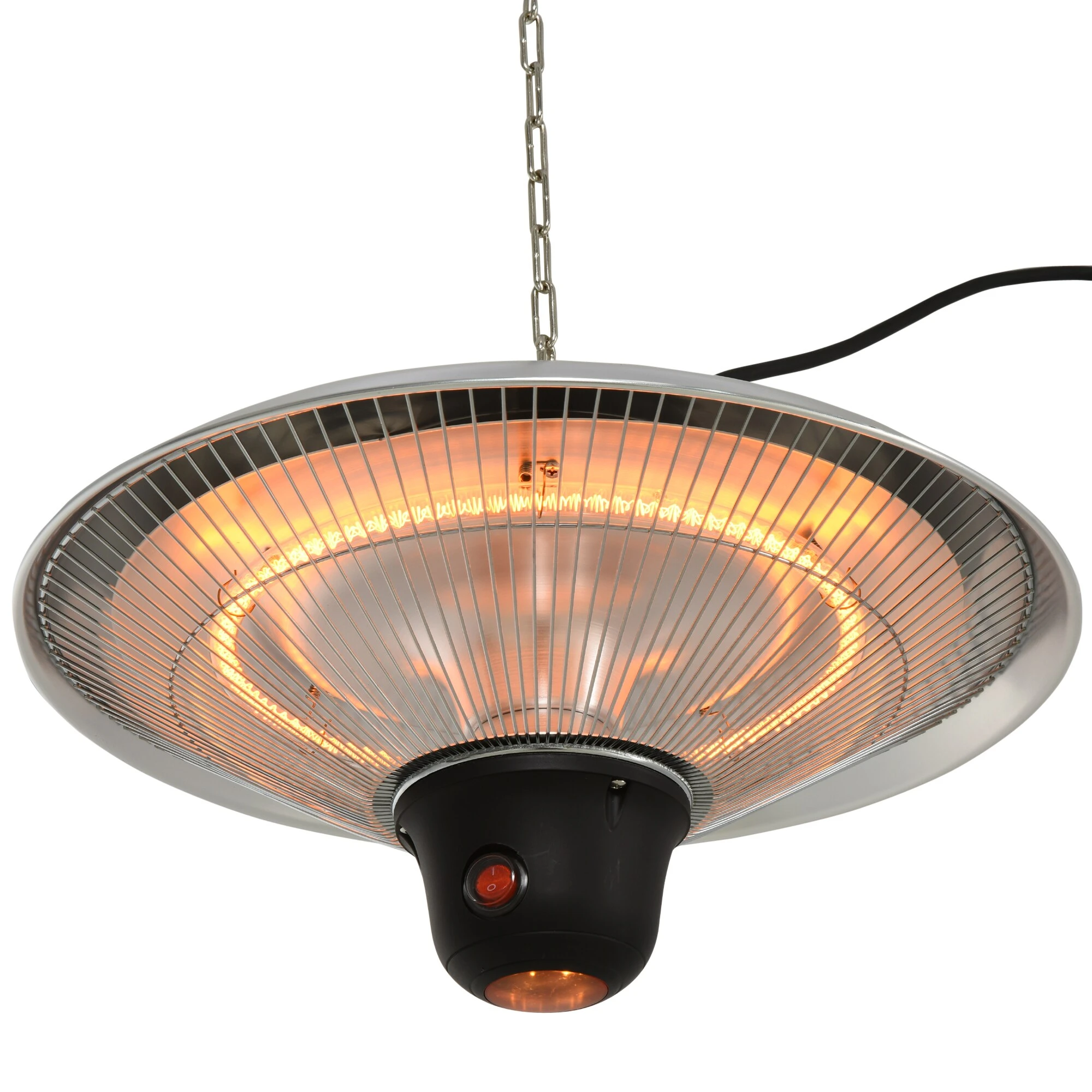 Outsunny Deckenheizstrahler Inkl. Fernbedienung Silber 42 X 26 Cm (ØxH) | Heizstrahler Terrassenstrahler Wärmestrahler 7 Outsunny Deckenheizstrahler Inkl. Fernbedienung Silber 42 X 26 Cm (ØxH) | Heizstrahler Terrassenstrahler Wärmestrahler – Bild 6