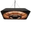 Outsunny Deckenheizstrahler Mit Fernbedienung Schwarz 45 X 45 X 10 Cm (BxTxH) | Terrassenheizer, Heizstrahler, Terrassenstrahler -Outsunny Geschäft 8600336600 842 136V90 prod 001