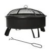 Outsunny 2-in-1 Feuerschale Mit Grillrost Schwarz 76 X 49,5 Cm (ØxH) | Feuerstelle Feuerkorb Holzkohlegrill Grillaufsatz -Outsunny Geschäft 8600336600 842 177 prod 001