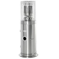 Outsunny Heizstrahler Elegantes Design, Hergestellt Aus Edelstahl, 10 KW Leistung Silber 55,6 X 55,6 X 143 Cm ( BxTxH) | Terrassenheizer Terrassenstrahler Balkonheizer