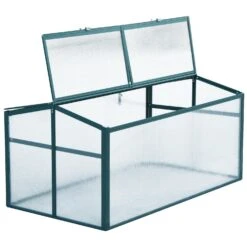 Outsunny Frühbeetkasten Mit Verstellbarem Dach Trasparent, Grün 130 X 70 X 61 Cm (LxBxH) | Alu Frühbeet Gewächshaus Treibhaus Pflanzenhaus -Outsunny Geschäft 8600336600 845 084 prod 002