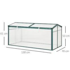 Outsunny Frühbeetkasten Mit Verstellbarem Dach Trasparent, Grün 130 X 70 X 61 Cm (LxBxH) | Alu Frühbeet Gewächshaus Treibhaus Pflanzenhaus -Outsunny Geschäft 8600336600 845 084 prod 005