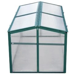 Outsunny Frühbeetkasten Mit Verstellbarem Dach Trasparent, Grün 130 X 70 X 61 Cm (LxBxH) | Alu Frühbeet Gewächshaus Treibhaus Pflanzenhaus -Outsunny Geschäft 8600336600 845 084 prod 006