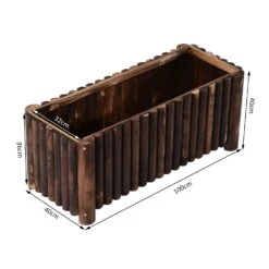Outsunny Blumenkasten Natur 100 X 40 X 40 Cm (LxBxH) | Pflanzbeet Kräuterbeet Pflanzkasten Hochbeet -Outsunny Geschäft 8600336600 845 101 prod 005
