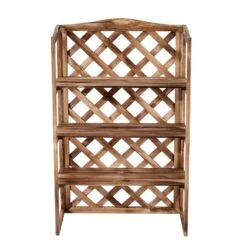 Outsunny Pflanzentreppe Mit 3 Etagen Natur 75 X 38 X 120 Cm (LxBxH) | Blumenregal Blumenbank Blumentreppe Blumenständer -Outsunny Geschäft 8600336600 845 117 prod 006