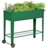 Outsunny Hochbeet Mit Rädern 104 X 39 X 80 Cm (BxTxH) | Kräuterbeet Pflanzkasten Blumenkasten Gartenbeet -Outsunny Geschäft 8600336600 845 384GN prod 001