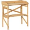 Outsunny Pflanztisch Mit Schutzkante Braun 80 X 40 X 84 Cm | Ablagefläche Gärtnertisch Garten Holz Hellbraun -Outsunny Geschäft 8600336600 845 669 prod 001