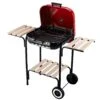 Outsunny Grillwagen Mit 3 Ablagen Schwarz, Rot 98 X 49 X 81 Cm (LxBxH) | Kohlegrill BBQ Grillwagen Holzkohlegrill Gartengrill -Outsunny Geschäft 8600336600 846 043 prod 001