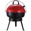 Outsunny Kugelgrill Tragbar Und Mit Dreibeinfuß Ø36,5 X H54 Cm | Holzkohlegrill Grillrost Holzkohle Grillstation Grill Tragbar -Outsunny Geschäft 8600336600 846 062RD prod 001