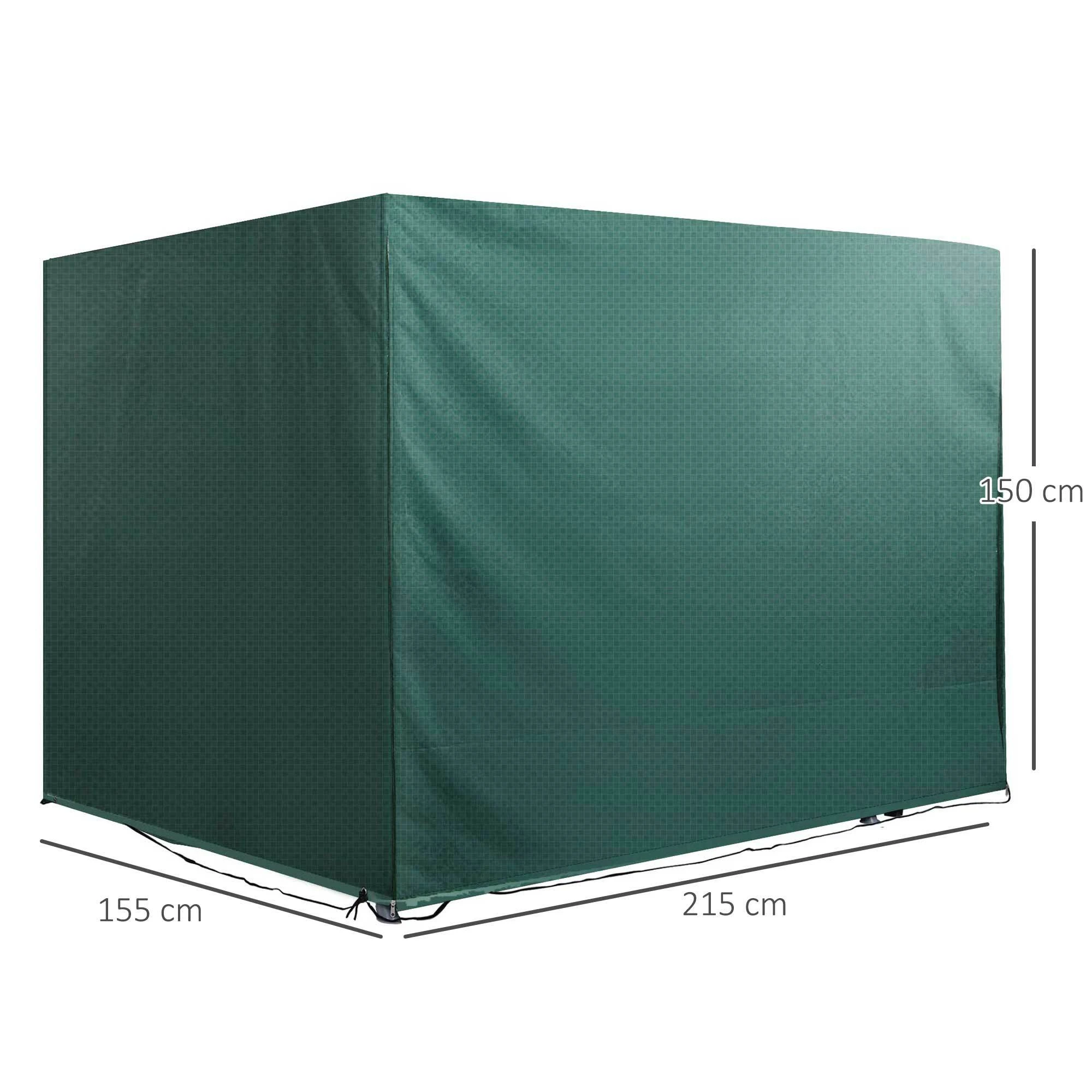 Outsunny Abdeckhaube Für Gartenmöbel Grün 215 X 155 X 150 Cm (LxBxH) | Abdeckung Gartenmöbel Schutzhülle Abdeckplane 7 Outsunny Abdeckhaube Für Gartenmöbel Grün 215 X 155 X 150 Cm (LxBxH) | Abdeckung Gartenmöbel Schutzhülle Abdeckplane – Bild 5