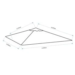 Outsunny Ersatzdach Für Pavillon 300 X 300 Cm(LxB) | Dach Für Gartenpavillon Pavillondach Pavillonabdeckung -Outsunny Geschäft 8600336600 84C 141OG prod 005