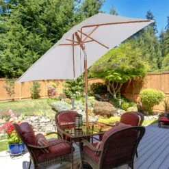 Outsunny Sonnenschirm Knickbar 200 X 150 X 230 Cm (LxBxH) | Gartenschirm Strandschirm Balkonschirm Knickbar -Outsunny Geschäft 8600336600 84D 017CW prod 003