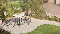 Gartenstuhl-Set Aus Metall Mit Mosaik Verzierung, 2-teilig Kemo, 2er-Set Schwarz/Beige -Outsunny Geschäft 8600342900 6591612 prod 004