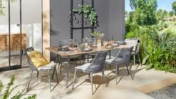 Outdoor-Tisch Fiji Natur/Schwarz 12 Outdoor-Tisch Fiji Natur/Schwarz -Outsunny Geschäft 8600342900 9417656 prod 005