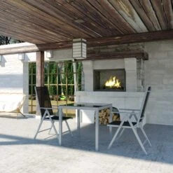 Oskar Gartenstuhl 2er Set Alu Klappstuhl Campingstuhl Liegestuhl Silber -Outsunny Geschäft 8600343700 21170 prod 005