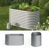 Oskar Hochbeet Kräuterbeet Gemüsebeet Oval 160x80x82cm Stahl Verzinkt Garten -Outsunny Geschäft 8600343700 29021 prod 001