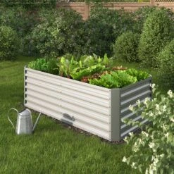 Oskar Hochbeet Kräuterbeet Gemüsebeet Rechteckig 180x90x60cm Stahl Verzinkt -Outsunny Geschäft 8600343700 29022 prod 004