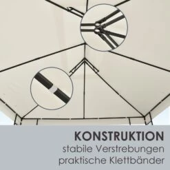 Juskys Gartenzelt Capri 3 X 4 M In Creme – Outdoor Pavillon Wasserabweisend -Outsunny Geschäft 8600348200 53542565 prod 004