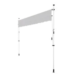 Strattore Klemmmarkise / Balkonmarkise Sonnenschutz 350 X 120 Cm - Grau -Outsunny Geschäft 8600348300 8047 prod 006