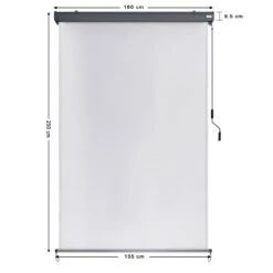 Strattore Ausziehbare Senkrechtmarkise / Vertikalmarkise 160 X 250 Cm - Hellgrau -Outsunny Geschäft 8600348300 8059 prod 003