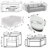 WEHNCKE Garten Lounge Set Sitzgruppe Garnitur Schutzhülle - Hülle Abdeckung 420D Variante: Für Lounge Tische -Outsunny Geschäft 8600354700 A2312 3828 prod 001