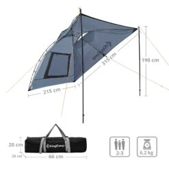 KINGCAMP Heckzelt Compass VW Bus Vor Zelt SUV Van Pavillon Tarp Camping 2000 Mm -Outsunny Geschäft 8600354700 A6012 10560 prod 002