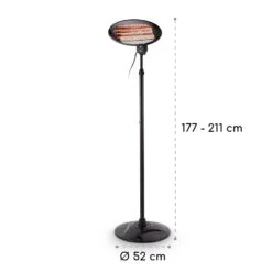 Shiny Hot Roddy Wickeltischheizstrahler Infrarot Lampe Quarz 1300W -Outsunny Geschäft 8600359300 11379 prod 005
