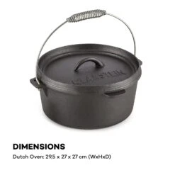 Hotrod 45 Dutch Oven BBQ-Topf 4,5 Qt / 4 Liter Gusseisen Schwarz -Outsunny Geschäft 8600359300 11542 prod 004