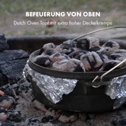 Hotrod 45 Dutch Oven BBQ-Topf 4,5 Qt / 4 Liter Gusseisen Schwarz -Outsunny Geschäft 8600359300 11542 prod 005