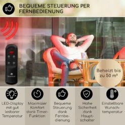Rising Sun Zenith Heizstrahler 2500W IP34 Fernbedienung -Outsunny Geschäft 8600359300 12283 prod 003
