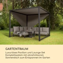Havanna Pavillon & Lounge-Set 270x230x270cm 4 Zweisitzer Stahl Polyrattan -Outsunny Geschäft 8600359300 12416 prod 002