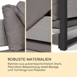 Havanna Pavillon & Lounge-Set 270x230x270cm 4 Zweisitzer Stahl Polyrattan -Outsunny Geschäft 8600359300 12416 prod 005