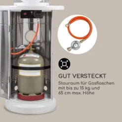Goldflame Style Terrassenheizstrahler 11,2 KW 360°-Blick Mobil -Outsunny Geschäft 8600359300 12893 prod 004