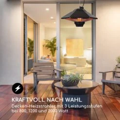 Heat Hexa Infrarot-Heizstrahler 800/1200/2000W Halogen IP34 LED -Outsunny Geschäft 8600359300 12970 prod 003