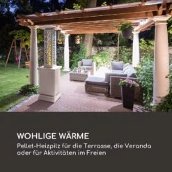 Heat Hunter Pellet-Terrassenheizer 12,2 KW Mobil Edelstahl -Outsunny Geschäft 8600359300 26551 prod 002