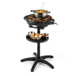 Grillpot Elektrogrill 1600W Standgrill Tischgrill 40cm Grill Gusseisen -Outsunny Geschäft 8600359300 3217 prod 004