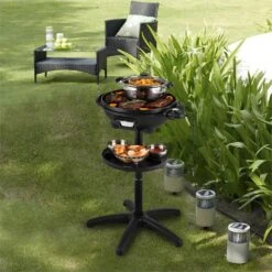 Grillpot Elektrogrill 1600W Standgrill Tischgrill 40cm Grill Gusseisen -Outsunny Geschäft 8600359300 3217 prod 006