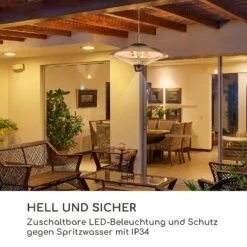 Heizsporn Deckenheizstrahler 60,5 Cm (Ø) LED-Lampe Fernbedienung -Outsunny Geschäft 8600359300 3497 prod 004